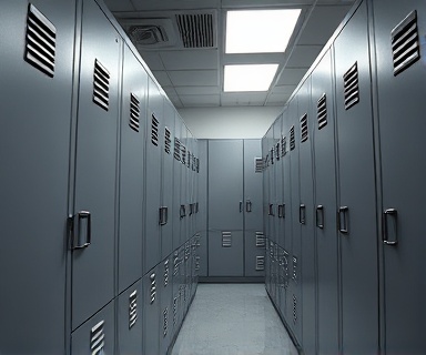 organized office cabinets, tidy, filing, photorealistic, minimalistic office environment with gray metal cabinets, highly detailed, air conditioning hum, macro detail, neutral tones, overhead LED lights, shot with a 70mm macro lens.